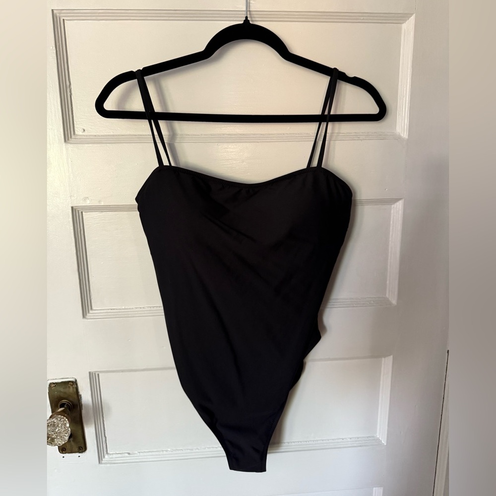 J. Crew black bathing suit with bow detail
